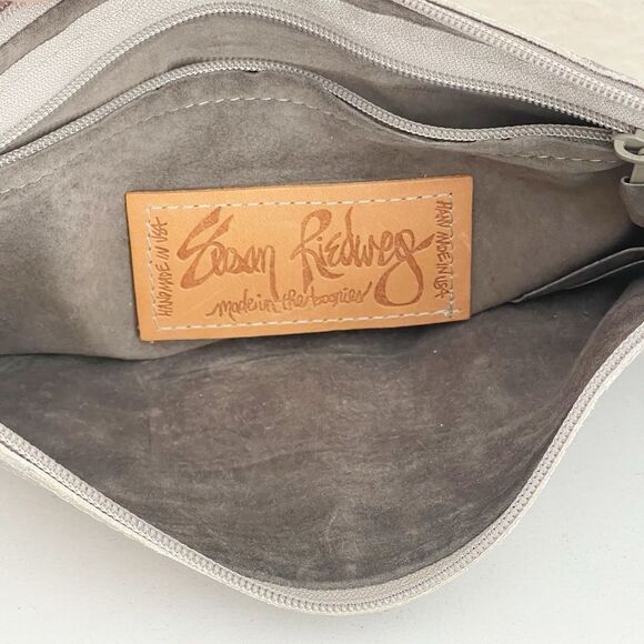 Rare Susan Riedweg Leather clutch Bag Made in USA Southwest - Picture 5 of 9